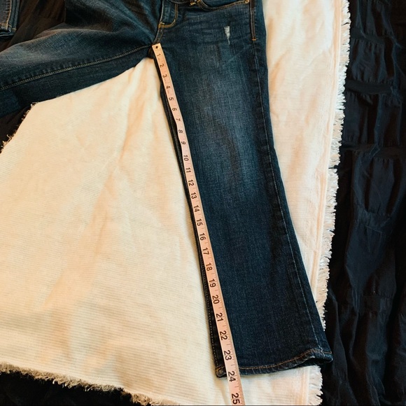 American Eagle Womens Artist Cropped Denim Jeans Size 2 Dark Wash Stretc… - Picture 16 of 16
